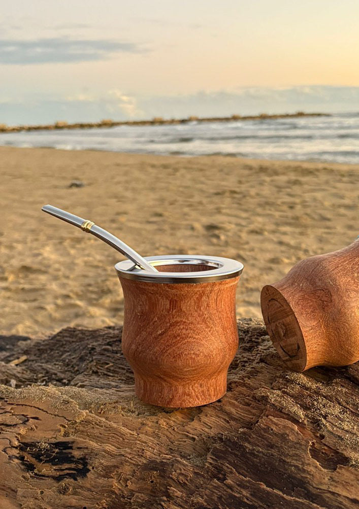 Mate Camionero de algarrobo - pancita baja